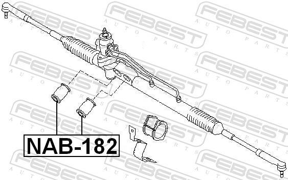 Suspension, crémaillère de direction FEBEST ref. NAB-182