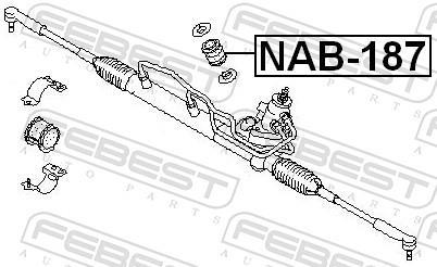 Suspension, crémaillère de direction FEBEST ref. NAB-187