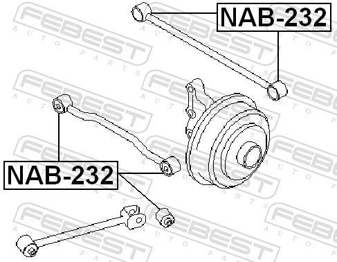 Silent bloc de suspension FEBEST ref. NAB-232