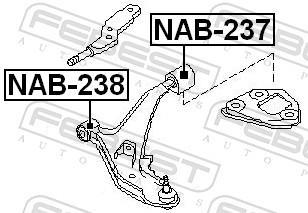 Silent bloc de suspension FEBEST NAB-238