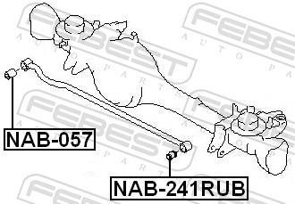 Silent bloc de suspension FEBEST NAB-241RUB