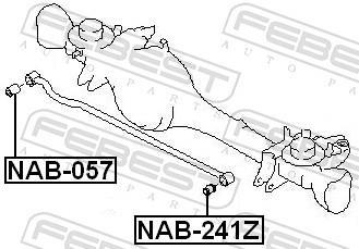 Silent bloc de suspension FEBEST ref. NAB-241Z