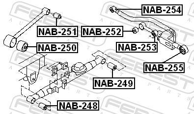 Suspensão, braço oscilante FEBEST ref. NAB-253
