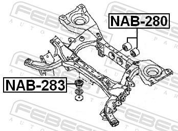 Cojinetes, diferencial FEBEST ref. NAB-280