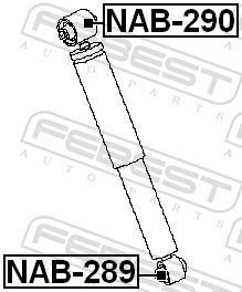 Rosca do amortecedor de suspensão FEBEST ref. NAB-290