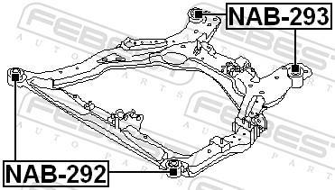 Suspension, corps de l'essieu FEBEST NAB-292