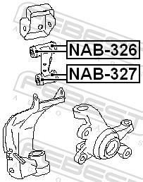 Silent bloc de suspension FEBEST NAB-327