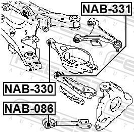 Silentblock de Suspensión FEBEST NAB-330