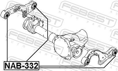 Cojinetes, diferencial FEBEST ref. NAB-332