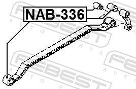 Braçadeira, mola de lâminas FEBEST ref. NAB-336