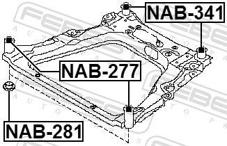Suspension, corps de l'essieu FEBEST ref. NAB-341