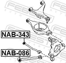 Silent bloc de suspension FEBEST NAB-343