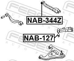 Silent bloc de suspension FEBEST ref. NAB-344Z