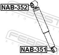 Rosca do amortecedor de suspensão FEBEST ref. NAB-351