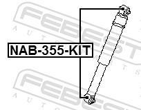 Rosca do amortecedor de suspensão FEBEST ref. NAB-355-KIT