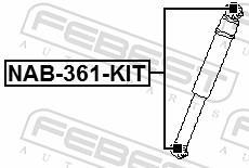 Douille, amortisseur FEBEST ref. NAB-361-KIT