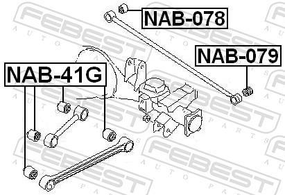 Silent bloc de suspension FEBEST ref. NAB-41G