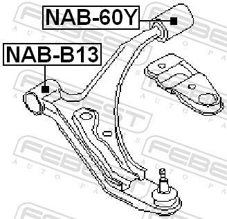 Silentblock de Suspensión FEBEST ref. NAB-B13