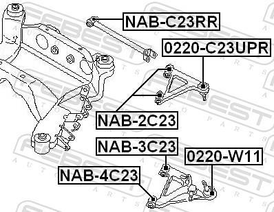 Silent bloc de suspension FEBEST ref. NAB-C23RR