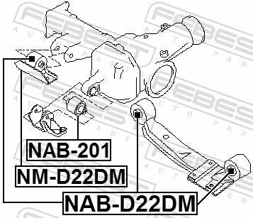 Cojinetes, diferencial FEBEST ref. NAB-D22DM