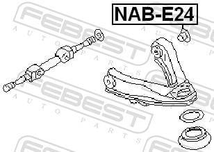 Silentblock de Suspensión FEBEST NAB-E24