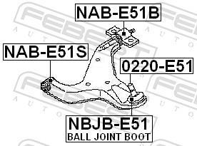 Silentblock de Suspensión FEBEST ref. NAB-E51S