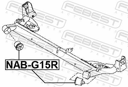 Suspension, corps de l'essieu FEBEST ref. NAB-G15R