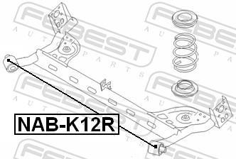 Suspension, corps de l'essieu FEBEST ref. NAB-K12R