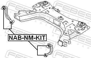 Silent bloc de suspension FEBEST ref. NAB-NM-KIT