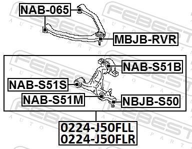 Silentblock de Suspensión FEBEST NAB-S51S
