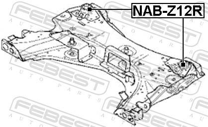Suspension, corps de l'essieu FEBEST ref. NAB-Z12R