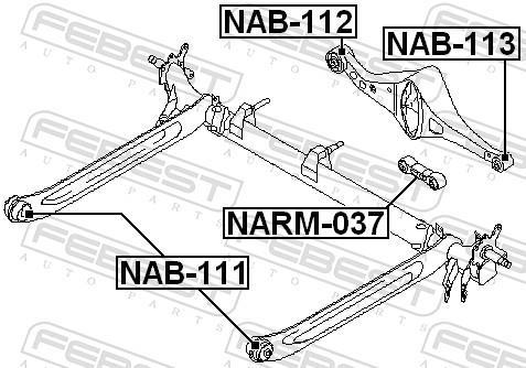 Triangle de suspension FEBEST ref. NARM-037