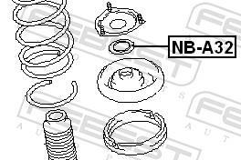 Roulement, coupelle de suspension FEBEST NB-A32
