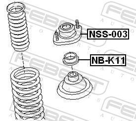 Rolamento copo de suspensão FEBEST ref. NB-K11