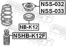 Rolamento copo de suspensão FEBEST ref. NB-K12
