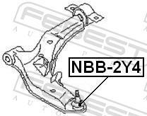 Kit de réparation, rotule de suspension FEBEST ref. NBB-2Y4