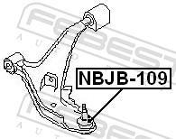 Kit de réparation, rotule de suspension (Rotule de pivot) FEBEST ref. NBJB-109