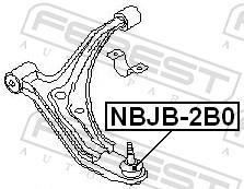 Kit de réparation, rotule de suspension FEBEST ref. NBJB-2B0