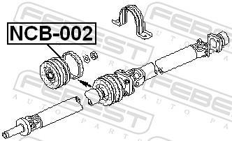 Rolamento do veio de transmissão FEBEST ref. NCB-002