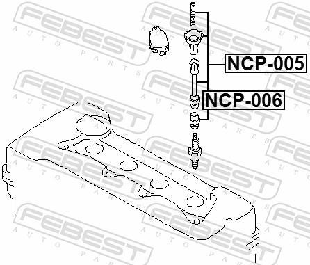 Fiche, bobine d'allumage FEBEST ref. NCP-006