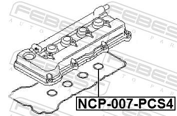 Junta tampa das válvulas FEBEST ref. NCP-007-PCS4
