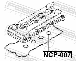 Junta anular, cavidad bujía FEBEST ref. NCP-007