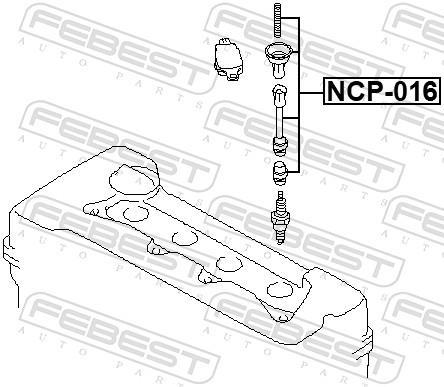 Fiche, bobine d'allumage FEBEST ref. NCP-016