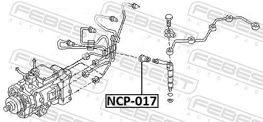 Bague d'étanchéité, porte-injecteur FEBEST NCP-017