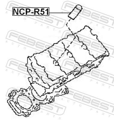 Junta anular, cavidad bujía FEBEST ref. NCP-R51