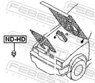 Butoir, capot-moteur FEBEST ref. ND-HD