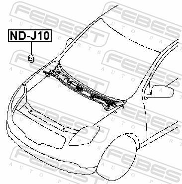 Butoir, capot-moteur FEBEST ref. ND-J10