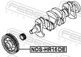 Polia do amortecedor FEBEST ref. NDS-HR16DE