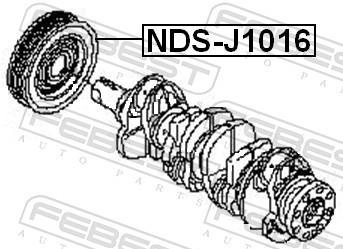 Poulie damper (Poulie de vilebrequin) FEBEST NDS-J1016
