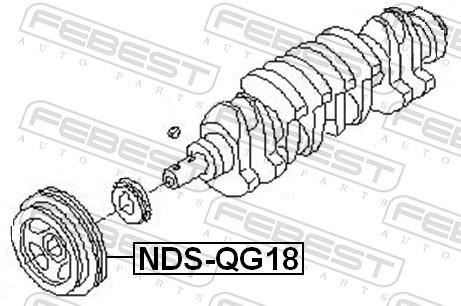 Polea, cigüeñal FEBEST ref. NDS-QG18
